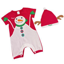 Load image into Gallery viewer, Unisex Snowman Romper- 2 Piece Personalised Christmas Gift Set
