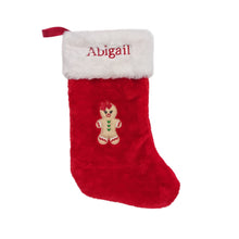 Load image into Gallery viewer, Cotton Knitted Blanket, Personalised Embroidered Christmas Stocking & Personalised "Pinkie" Patchwork Reindeer - 3 Piece Personalised Christmas Gift Set