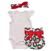 Load image into Gallery viewer, Christmas Romper Outfit- 3 Piece Personalised Christmas Gift Set