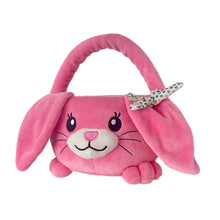 Load image into Gallery viewer, Personalised Pink Plush Easter Bunny Hunting Basket