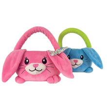 Load image into Gallery viewer, Personalised Pink Plush Easter Bunny Hunting Basket
