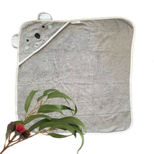 Load image into Gallery viewer, Personalised Koala Cotton Hooded Baby Towel