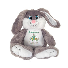 Load image into Gallery viewer, EASTER 2 Piece Personalised Grey "Bandit" Bunny & Blue Bebi Bunny Snuggle Comforter Bundle