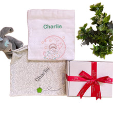 Load image into Gallery viewer, Personalised Bamboo Waffle Blanket & Pup Comforter - 2 Piece Personalised Gift Set