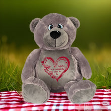 Load image into Gallery viewer, &quot;Buzz&quot; Grey Teddy Bear Personalised Plush
