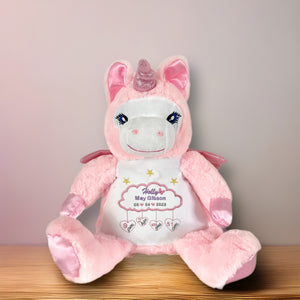 "Calypso" Pink Unicorn Personalised Plush