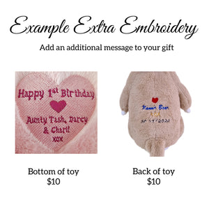 Christmas Stocking & Personalised "Cupid" Reindeer Plush- 2 Piece Personalised Christmas Gift Set