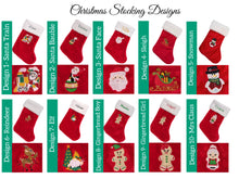 Load image into Gallery viewer, Christmas Romper Outfit, Personalised Embroidered Christmas Stocking &amp; Sequenced Baby Shoes- 5 Piece Personalised Christmas Gift Set
