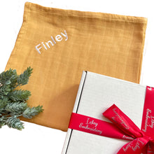 Load image into Gallery viewer, Cotton Blanket &amp; Bamboo Muslin - 2 Piece Personalised Gift Set
