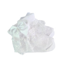 Load image into Gallery viewer, Baby Girl 100% Cotton &amp; Lace socks
