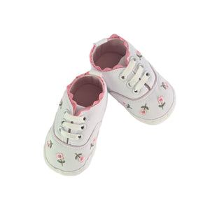 Stylish Baby Girl Embroidered Canvas Soft Soled Baby Shoes