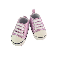 Load image into Gallery viewer, Stylish Baby Girl Sequenced/Glitter Canvas Soft Soled Pre-walker Shoes
