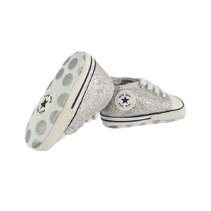 Stylish Baby Girl Sequenced/Glitter Canvas Soft Soled Pre-walker Shoes