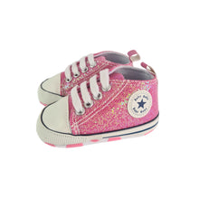 Load image into Gallery viewer, Stylish Baby Girl Sequenced/Glitter Canvas Soft Soled Pre-walker Shoes
