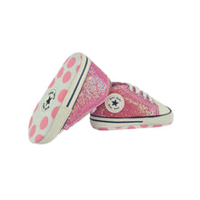 Load image into Gallery viewer, Stylish Baby Girl Sequenced/Glitter Canvas Soft Soled Pre-walker Shoes
