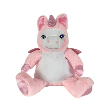 Load image into Gallery viewer, Pink &quot;Calypso&quot; Unicorn &amp; Pink Unicorn Snuggle Comforter - 2 Piece Personalised Gift Set
