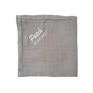 ' Grey ' Personalised Bamboo Muslin