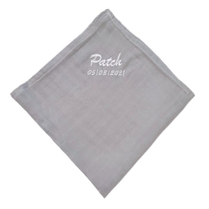 ' Grey ' Personalised Bamboo Muslin