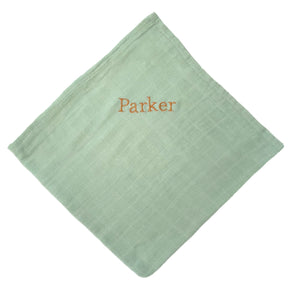 ' Sage ' Personalised Bamboo Muslin