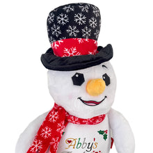 Load image into Gallery viewer, Christmas Stocking &amp; Personalised &quot;Frosty&quot; Snowman Plush- 2 Piece Personalised Christmas Gift Set
