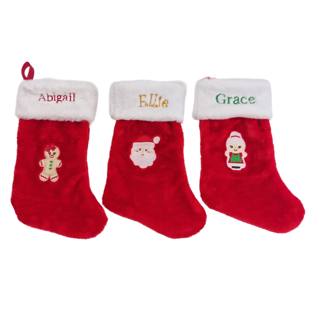 Personalised Christmas Embroidered Stockings