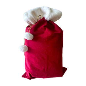 Personalised Plush Red Christmas Santa/Gift Sacks