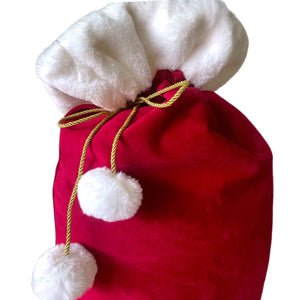 Personalised Plush Red Christmas Santa/Gift Sacks