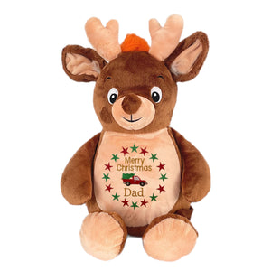 Christmas Stocking & Personalised "Cupid" Reindeer Plush- 2 Piece Personalised Christmas Gift Set