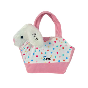 Personalised Plush Easter Bunny in a bag